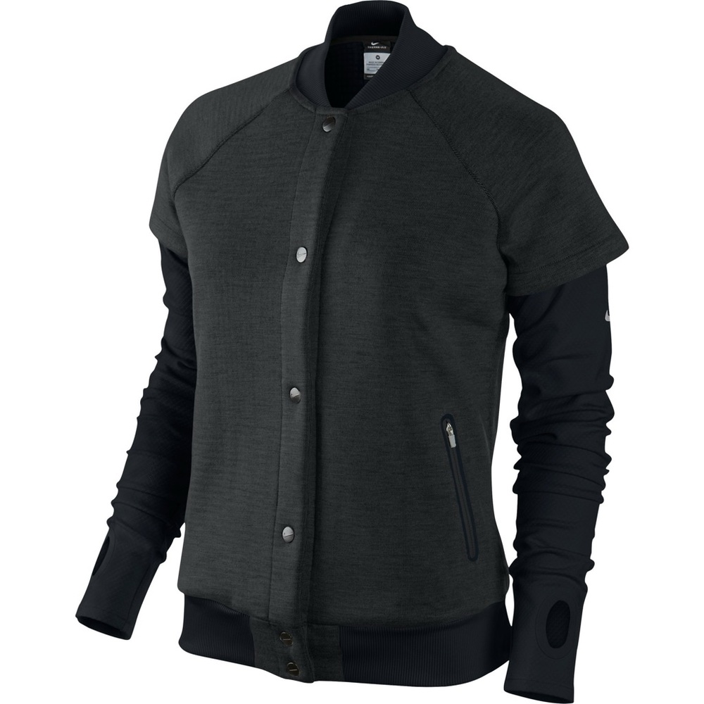 Nike sphere layered bomber grey black therma fit jacket